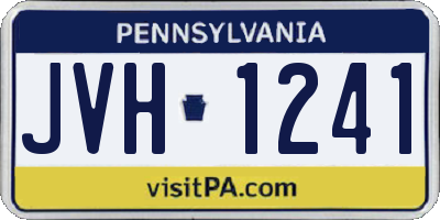 PA license plate JVH1241