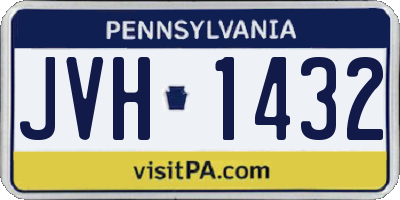 PA license plate JVH1432