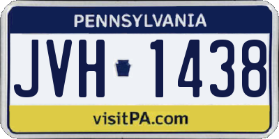 PA license plate JVH1438