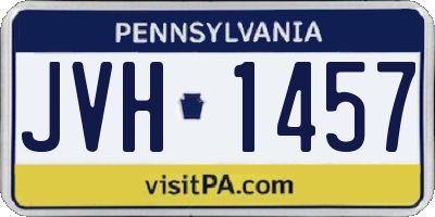 PA license plate JVH1457