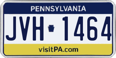 PA license plate JVH1464