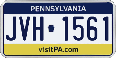 PA license plate JVH1561