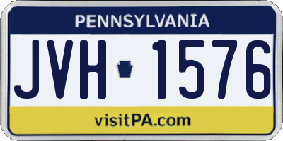 PA license plate JVH1576