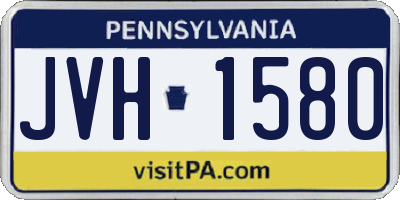 PA license plate JVH1580