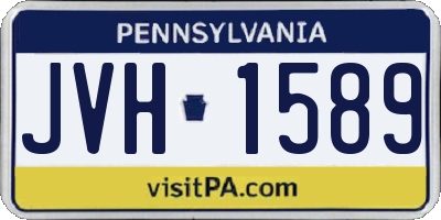 PA license plate JVH1589