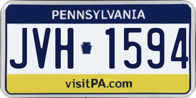 PA license plate JVH1594