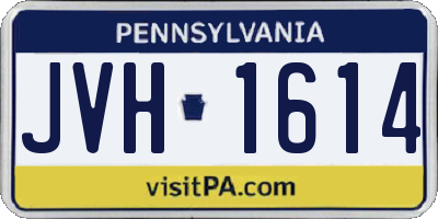 PA license plate JVH1614