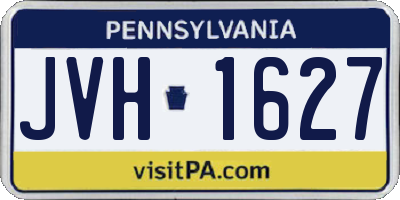 PA license plate JVH1627