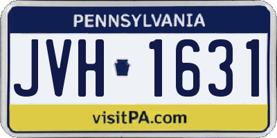 PA license plate JVH1631