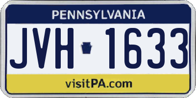 PA license plate JVH1633
