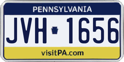 PA license plate JVH1656