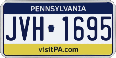 PA license plate JVH1695