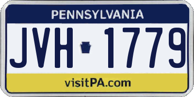 PA license plate JVH1779
