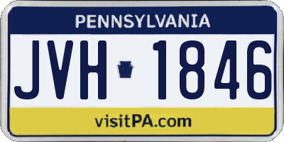 PA license plate JVH1846