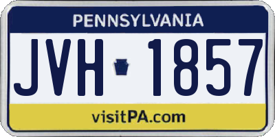 PA license plate JVH1857