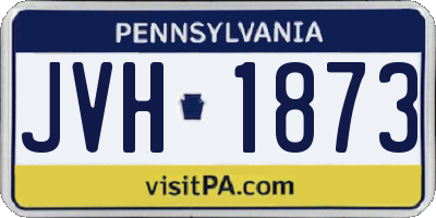 PA license plate JVH1873