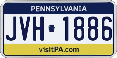 PA license plate JVH1886