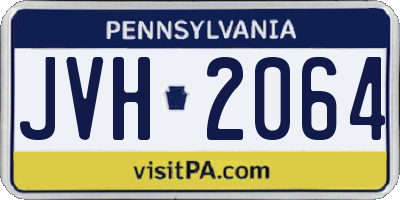 PA license plate JVH2064