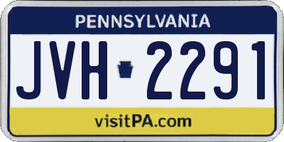 PA license plate JVH2291