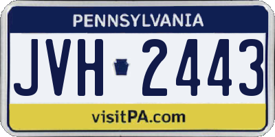 PA license plate JVH2443