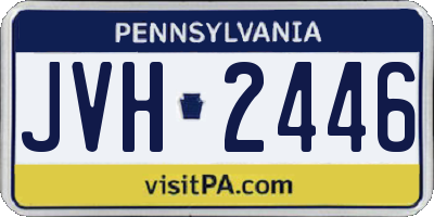 PA license plate JVH2446