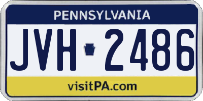 PA license plate JVH2486