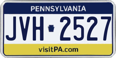 PA license plate JVH2527