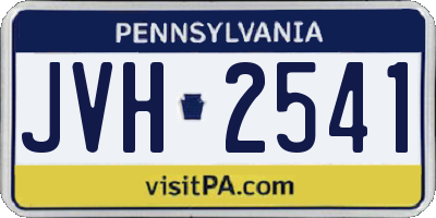 PA license plate JVH2541