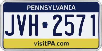 PA license plate JVH2571