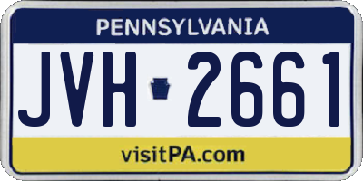PA license plate JVH2661