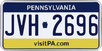 PA license plate JVH2696