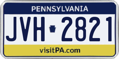 PA license plate JVH2821