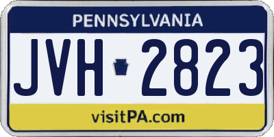 PA license plate JVH2823