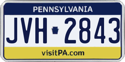 PA license plate JVH2843