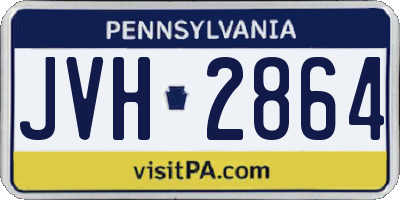 PA license plate JVH2864