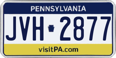 PA license plate JVH2877