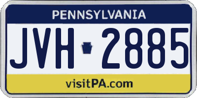 PA license plate JVH2885