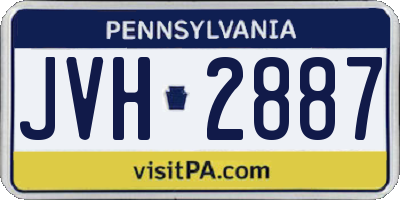 PA license plate JVH2887