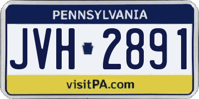 PA license plate JVH2891