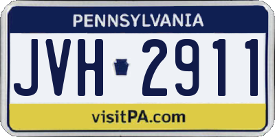 PA license plate JVH2911