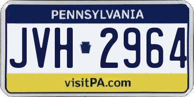 PA license plate JVH2964