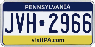 PA license plate JVH2966