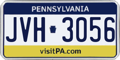 PA license plate JVH3056