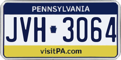 PA license plate JVH3064
