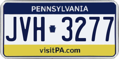 PA license plate JVH3277