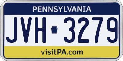 PA license plate JVH3279