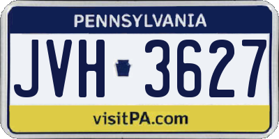 PA license plate JVH3627
