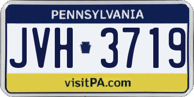 PA license plate JVH3719