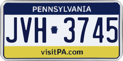 PA license plate JVH3745