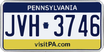 PA license plate JVH3746